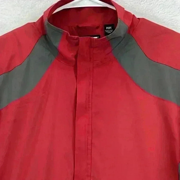 Ping Men’s Pullover Windbreaker Sz M Red and Gray Golf 1/3 Zip Drawstring Bottom - Picture 3 of 12